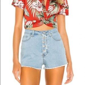 Superdown blanka mid rise Jean shorts